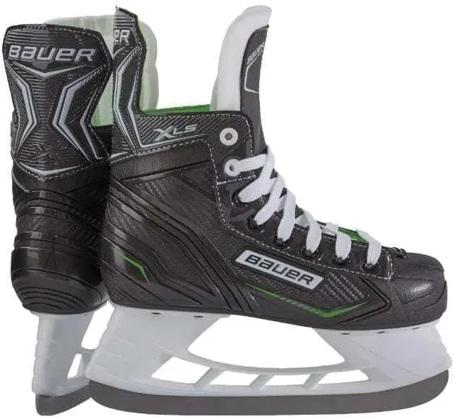 Bauer X-LS Junior Ice Hockey Skates — Entry-Level, Stainless Steel Blade, Microfiber Liner