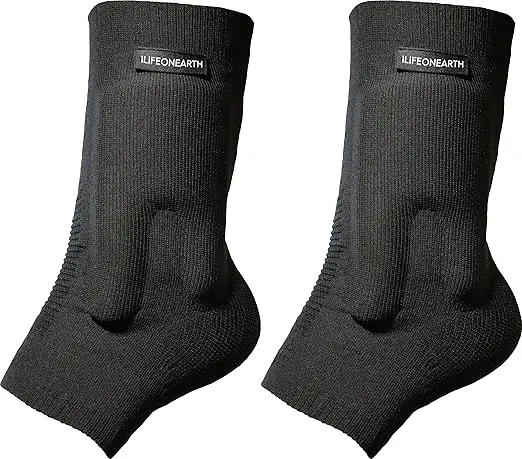 1Lifeonearth Ice Skate Ankle Pads — Cushioned Sleeves for Hockey & Skating Pain Relief